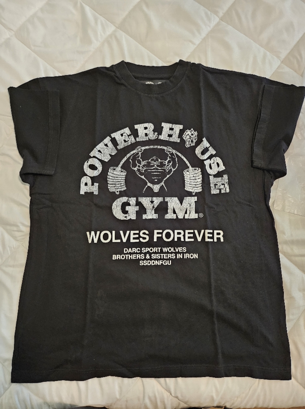 Darc Sport X Powerhouse Gym Black Wolves Forever Gym Graphic Tee